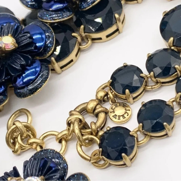 J. Crew Midnight Floral Navy Necklace - Picture 6 of 7